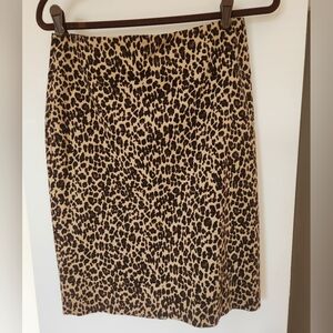 Talbots Leopard Print Skirt Fully Lined Never Worn
